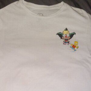 The Simpson's Men's Medium Bart Simpson spray painting Krusty the Clown tee